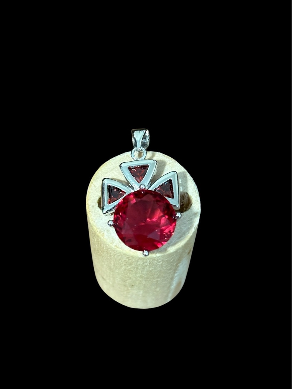 925 Red Crystal Pendant for Women